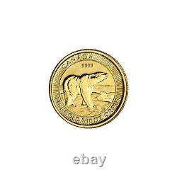 1/10 oz Random Year Canadian Polar Bear Gold Coin