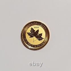 1/4 oz 2021 Royal Canadian Mint RCM Twin Maple 9999 Fine Gold Bullion Round Coin