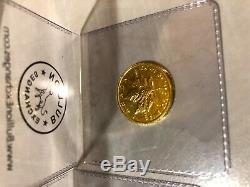 1/4 oz Canadian Gold Maple Leaf $10 Coin 1985