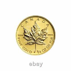 1/4 oz Canadian Maple Leaf Gold Coin Random Year