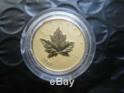1/5 oz (6.25 g) Pure Gold Maple Leaf Coin Rare only 3000 minted