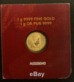 1 Gram Maple Leaf Gold Coin