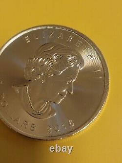 (1) Roll of 25 2016 1 oz. 9999 Silver Bullion CANADIAN MAPLE LEAF COINS 25 COIN