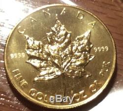 1 oz 1985 Canada Gold Maple Leaf Coin Fine Gold pure. 9999 $50 Dollar