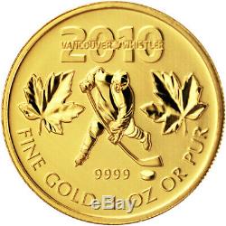 1 oz 2010 Canadian Olympic Hockey Gold Coin