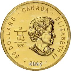 1 oz 2010 Canadian Olympic Hockey Gold Coin Royal Canadian Mint