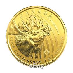1 oz 2019 Call of the Wild Series Moose Gold Coin