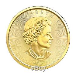 1 oz 2019 Canadian Maple Leaf 40th Anniversary Gold Coin