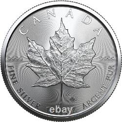 1 oz 2022 RCM Mint. 9999 Fine Silver Maple Leaf Coins (Tube of 25) Bullion BU