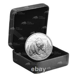 1 oz 2023 Ultra High Relief Great Hunters Grizzly Bear Silver Coin Royal Cana