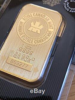 1 oz. Gold Bar Royal Canadian Mint RCM. 9999 Fine in Assay from Canada
