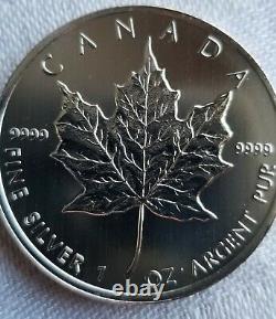 10-2013 canadian 1oz Silver Maple leaf Gem In Capsule BU