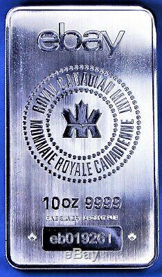 10 Ounce eBay UNC Collectible Silver Bar UNSEALED (Better) RCM Canadian Mint