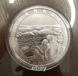 10 Oz. 9999 Fine Silver 2017 Canada Niagara Falls Coin In Capsule