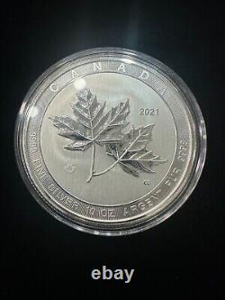 10 oz 2021 Magnificent Maple Leaves Silver Coin Royal Canadian Mint