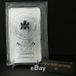 10 oz- Royal Canadian Mint. 9999 Silver Issue Bar -10 OZ-Plastic Sealed