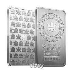 10 oz Royal Canadian Mint (RCM). 9999 Fine Silver Bar Sealed IN STOCK