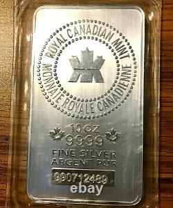 10 oz Silver Bar Royal Canadian Mint. 9999 Fine, Sealed