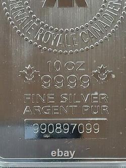 10 oz Silver Bar Royal Canadian Mint 9999 Fine withcapsule RCM 10 oz Silver