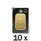 10 X 1 Oz 2018 Gold Bar. 9999 Gold New Design In Assay Royal Canadian Mint