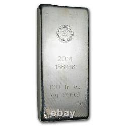 100 oz Silver Bar RCM (2014/. 9999 Fine) SKU#169990