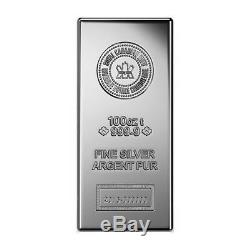 100 oz Silver Bar RCM New Style 2019.9999 Silver Royal Canadian Mint