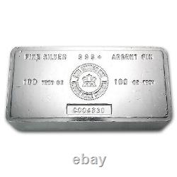100 oz Silver Bar RCM (Vintage) SKU #22218