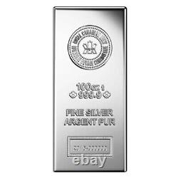 100 oz Silver Bar Royal Canadian Mint