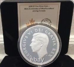 1949-2019 70th Anniv Newfoundland Joining Canada 5OZ Silver Proof $1 Dollar Coin