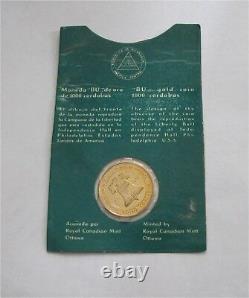 1975 Nicaragua Gold 1000 Cordobas US Bicentenial Central America BU