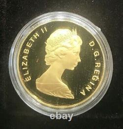 1979 Canadian Maple Leaf/QE II $100 22 Karat 1/2 ounce Gold Proof Coin in case
