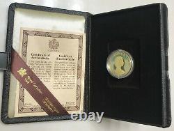1980 Canadian Maple Leaf/QE II $100 22 Karat 1/2 ounce Gold Proof Coin in case