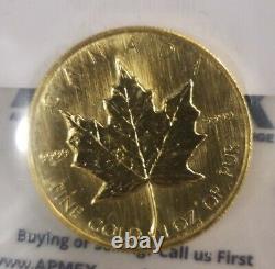 1985 Canadian 50 Dollar Maple Leaf 1 Oz Gold Coin