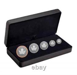 1988-2023 35th Anniversary Silver Maple Leaf 5-Coin Fractional Proof Set Canada