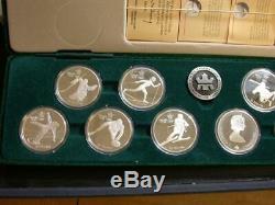 1988 Royal Canadian Mint 925 Silver Calgary Olympic Winter Games 10 Coin Set