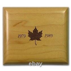 1989 CANADA PROOF 1 oz. 9999 SILVER MAPLE LEAF IN WOODEN BOX