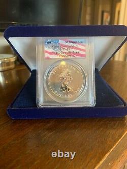 1989 Canadian Silver $5 Maple Leaf WTC Ground Zero Recovery