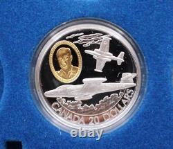 1995-1999 Canada Aviation Series Two 8 out of 10 $20 coins In Deluxe Case