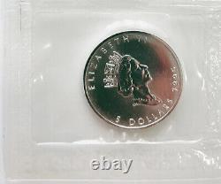 1995 Canada $5 Silver Maple Leaf. 9999 Pure 1oz RCM Plioform seal 10 pack