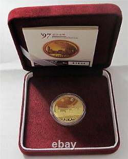 1997 Hong Kong 1000 Dollars Gold Coin Proof 1/2 Oz Return of Hong Kong to China