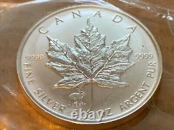1998-09 Silver Maple Leaf ZODIAC SERIES x12 $5 One ounce coins Set Tiger-Ox MINT