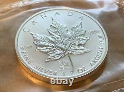 1998-09 Silver Maple Leaf ZODIAC SERIES x12 $5 One ounce coins Set Tiger-Ox MINT
