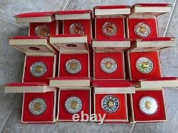 1998-2009 Lunar Coin Royal Canadian Mint Silver $15, 12 boxes Complete Set