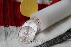 1oz Tube of 25 Historical Year 2020 Canada Maple Leaf 9999 Fine Silver Coins