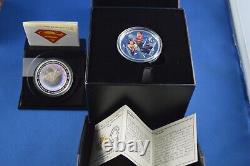 2 Silver Superman Coins 2013 Anniversary & 2016 Dawn Of Justice