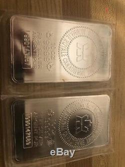 2 X 10 Oz Silver (rcm) Royal Canadian Mint Silver Bullion Bar Original Sealed