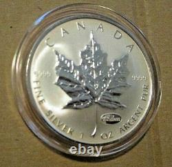 2000 Canada Silver Maple Leaf $5 Dollars Hannover Privy Mark 1 Oz-silver. 9999