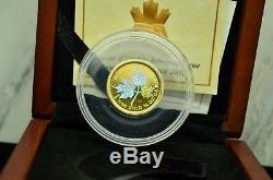 2001 Canada $10 Maple Leaf Hologram 1/4 Oz. 9999 Fine Gold -limited Edition Ogp