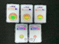 2003 Canada Silver Maple Leaf Hologram Set- 5.9999 Fine Silver Coins NCG
