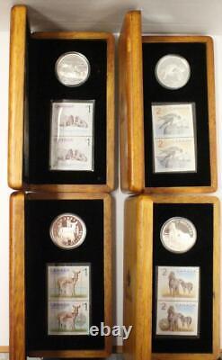2004-2006 Canada Silver Coin Stamp Sets Walrus Deer Horse Grizzly Moose Lot of 8